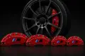Метални капаци за спирачни апарати M Power – BMW 1, 3, 5, X5, X6 – 4 броя, Червен, снимка 2