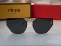 Fendi Дамски слънчеви очила осмоъгълни котка черни кафяви сини, снимка 2
