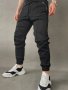 Модерни мъжки плътни карго панталони - 023
