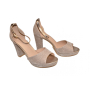 Дамски елегантни сандали в бронзово , снимка 1 - Сандали - 44524164