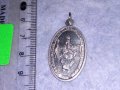 РЯДКА КАТОЛИЧЕСКА ПОСРЕБРЕНА ДВУСТРАННА ИКОНКА РЕЛИГИОЗЕН МЕДАЛЬОН 31233, снимка 6