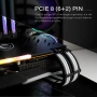 PSU удължителен кабел, плетен персонализиран мод PC захранващ кабел, 24-pin/8-pin до 6+2-pin, снимка 6