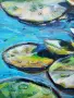 Оригинална маслена картина "Nymphaea: Azure Waters" / Ръчна изработка, снимка 7