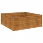vidaXL Градинска повдигната леха 100x100x36 см кортенова стомана, снимка 1