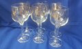 Кристални чаши за вино, столче, златна окраса 6 бр, снимка 1