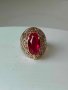 Руски златен пръстен с рубин 1, снимка 2
