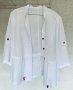 Ленена бяла бутикова риза/блуза/туника ABBA, снимка 2