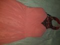 Официална дамска рокля цвят корал, нова марка Little Mistress London,размер uk 10,EU 38, снимка 1