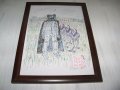 Оригинална рамкирана илюстрация към разказа "Пандемия 2222", снимка 2