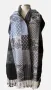 Кариран черно/ сив шал от 70 % пашмина и 30 % коприна, снимка 3