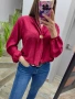 Блуза с бляскави частички в червено, снимка 5