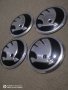 Сив хром релефни кръгли метални стикери за централна капачка на джанта Шкода Skoda, снимка 4