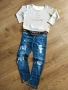ZARA дамски дънки и блуза, снимка 2