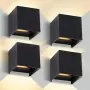 Комплект 4 външни LED стенни лампи YICALE 12W, IP65, 3000K, снимка 1