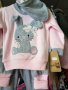 Бебешка блузка с панталонки, розов цвят, снимка 3