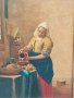 Маслена картина/Млекарката-Ян Вермеер,1658(старо копие)/, снимка 3