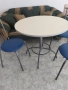Комплект Кръгла маса с 4 стола, налични 4 комплекта, снимка 2