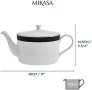 Нов Фин Mikasa Luxe Deco Чайник с Инфузер за Чай Подарък дом кухня порцелан, снимка 8