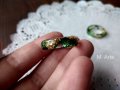 Пръстен от бижутерска смола, мъх и златен лист Бижута Ръчна Изработка , снимка 12