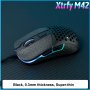  Xtrfy M42 Black оптична геймърска мишка RGB, Черен , снимка 1 - Клавиатури и мишки - 40428461