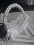 Дамска чанта от перли пера и кристали, снимка 10