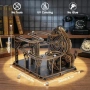 Нов Механичен 3D Дървен Пъзел 88 Части 6 Стоманени Топчета DIY Модел За Възрастни, снимка 3