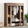 vidaXL Текстилен гардероб с отделения и летви, 45 x 150 x176 см, кафяв, снимка 2