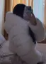 Бяло пухено яке fur coat , снимка 3