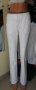 Бели спортни дънки с широк прав крачол и широк ластичен колан, снимка 1