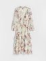 Разкошна нова дълга елегантна рокля флорален десен нежни цветя волани къдри феерична вълнообразна , снимка 3