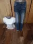 сини дънки с Бяла тениска Размер Л, снимка 1