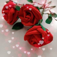 Ръчно изработена роза от плат, снимка 1 - Декорация за дома - 32385009