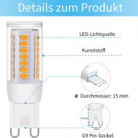 G9 LED BULB  3W/3000K/46 диода - пакет 5 броя, снимка 2 - Крушки - 40114690