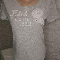 Разпродажба! Abercrombie & Fitch маркова дамска тениска, L, снимка 3 - Тениски - 38252311