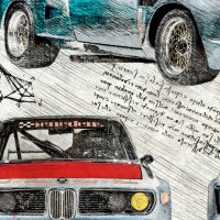 BMW БМВ М3 постер плакат Арт. стил Леонардо да Винчи, снимка 2 - Картини - 35549022