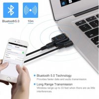 Bluetooth USB Аудио приемник - предавател 2 в 1 мини, 3.5mm жак, снимка 2 - Bluetooth слушалки - 29886453