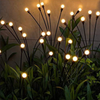 3953 Соларни лампички за градина "Светулки" - с 12 броя лед светлини, снимка 16 - Соларни лампи - 44566690