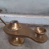 Месингови лот ибриче и лампа, снимка 3 - Декорация за дома - 33930904