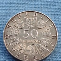 Сребърна монета 50 шилинга 1969г. Австрия 450г. От смъртта на император Максимилиан първи 40385, снимка 5 - Нумизматика и бонистика - 42755608