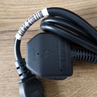 Захранващ кабел за компютър/монитор английски стандарт., снимка 3 - Кабели и адаптери - 38055446