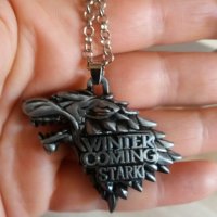 Медальон, колие Старк, вълк Гейм ъф тронс Game of Thrones, снимка 1 - Колиета, медальони, синджири - 31002540