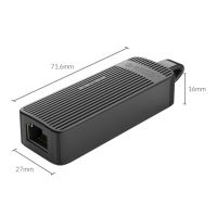 Orico адаптер USB3.0 to LAN Gigabit 1000Mbps black - UTK-U3, снимка 9 - Мрежови адаптери - 44783357