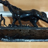 Стара метална статуетка, кон, снимка 5 - Други ценни предмети - 38260725