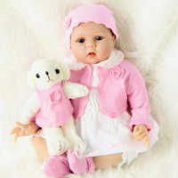 НОВА 55 см. АМЕРИКАНСКА СИЛИКОНОВА Реалистична / РЕБОРН кукла бебе/кукли бебета, снимка 5 - Кукли - 38552091