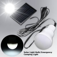 ЛЕД соларна крушка с презаредима батерия, кука и соларен панел, снимка 6 - Лед осветление - 29465037