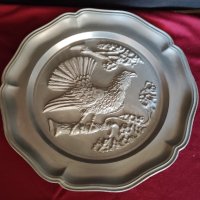 Немски чинии за стена -релефен калай-маркировка, снимка 5 - Антикварни и старинни предмети - 42134207