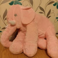  Плюшено Слонче - Детска розова възглавница - играчка за момиче, снимка 1 - Плюшени играчки - 44493258