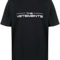 VETEMENTS Black Logo Print Relaxed Мъжка / Дамска Тениска size L и XL, снимка 2 - Тениски - 40660835