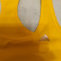 Марков оригинален потник ADIDAS, слънчево жълто , спортен модел , еластан, хубава стегната материя, снимка 4 - Спортни екипи - 37476649