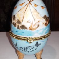 Порцеланово яйце в стил Феберже , снимка 1 - Декорация за дома - 44304710